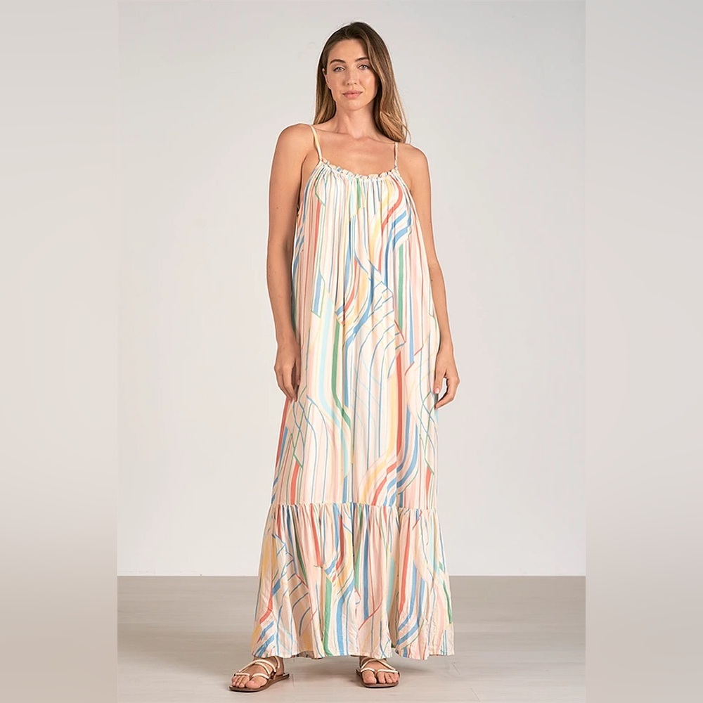 ELAN SANTA BARBARA MAXI DRESS - MULTI - BNWT - LGE
